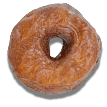 Glazed donut closeup