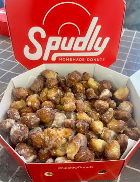 Spudy Box — 90 to 100 glazed donut holes in Spudly's signature octagonal box